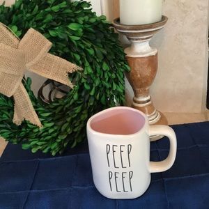 NWT Rae Dunn PEEP PEEP White/Pink Mug